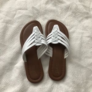 White sandals